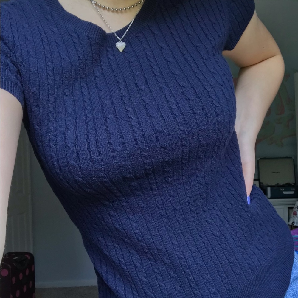knit sweater tee